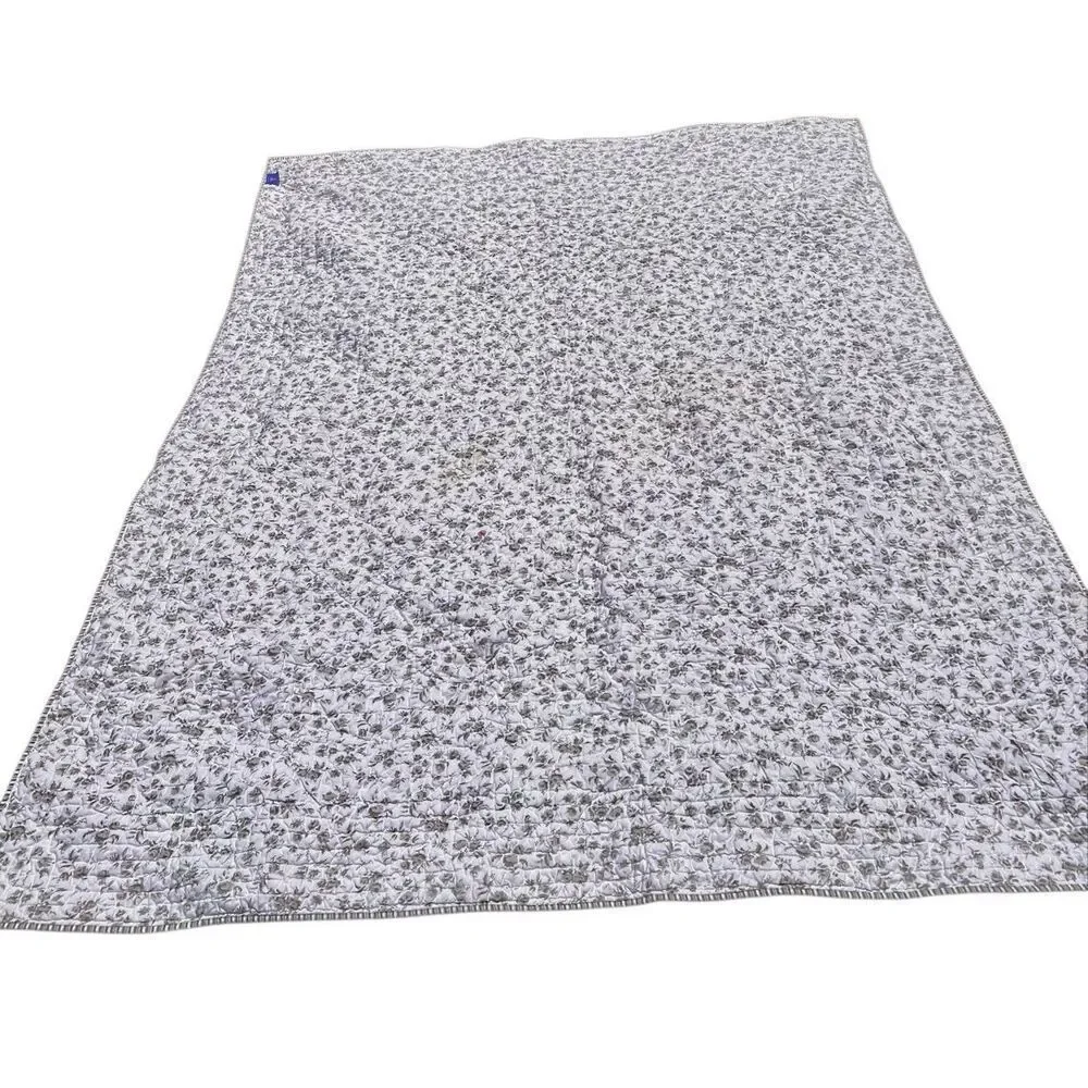 PINE CONE HILL Gray & White Toile Quilted Bedspread